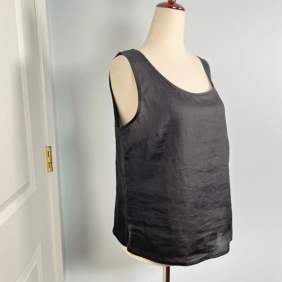 Citron Santa Monica 100% linen black tank size M - Picture 7 of 11